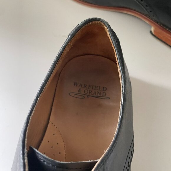 Warfield & Grand Kimball Lace Up Oxford Dress Shoes Black Leather Size 10.5 main image 10